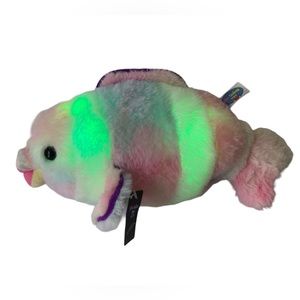 Glow Guards 12" Glowing Fish Light Up Stuffed Plush Pastels Yangzhou Houpo WORKS
